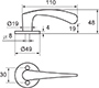 Фурнітура для міжкімнатних дверей ABLOY Interia