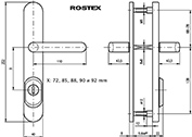 Фурнітура захисна ROSTEX для основних замків