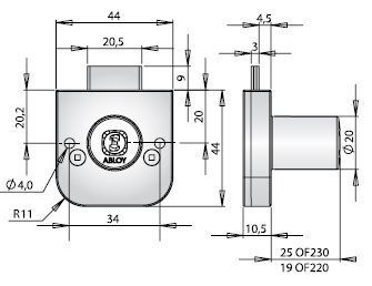 Мебельные замки ABLOY
