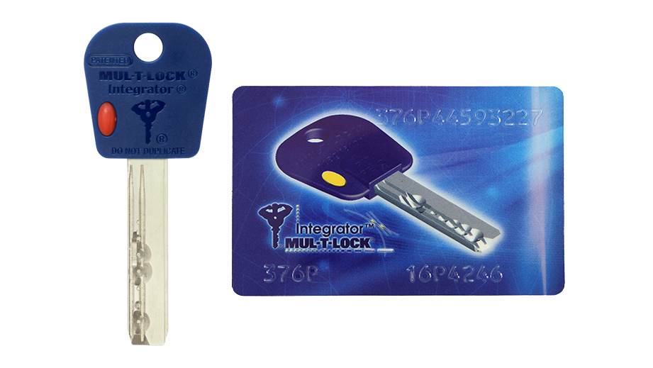 Платформа MUL-T-LOCK Integrator - ключ и персональная кодовая карточка