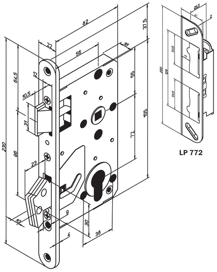 Замки основные однонаправленные ABLOY