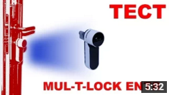 Test of electromechanical cylinder Mul-T-Lock ENTR